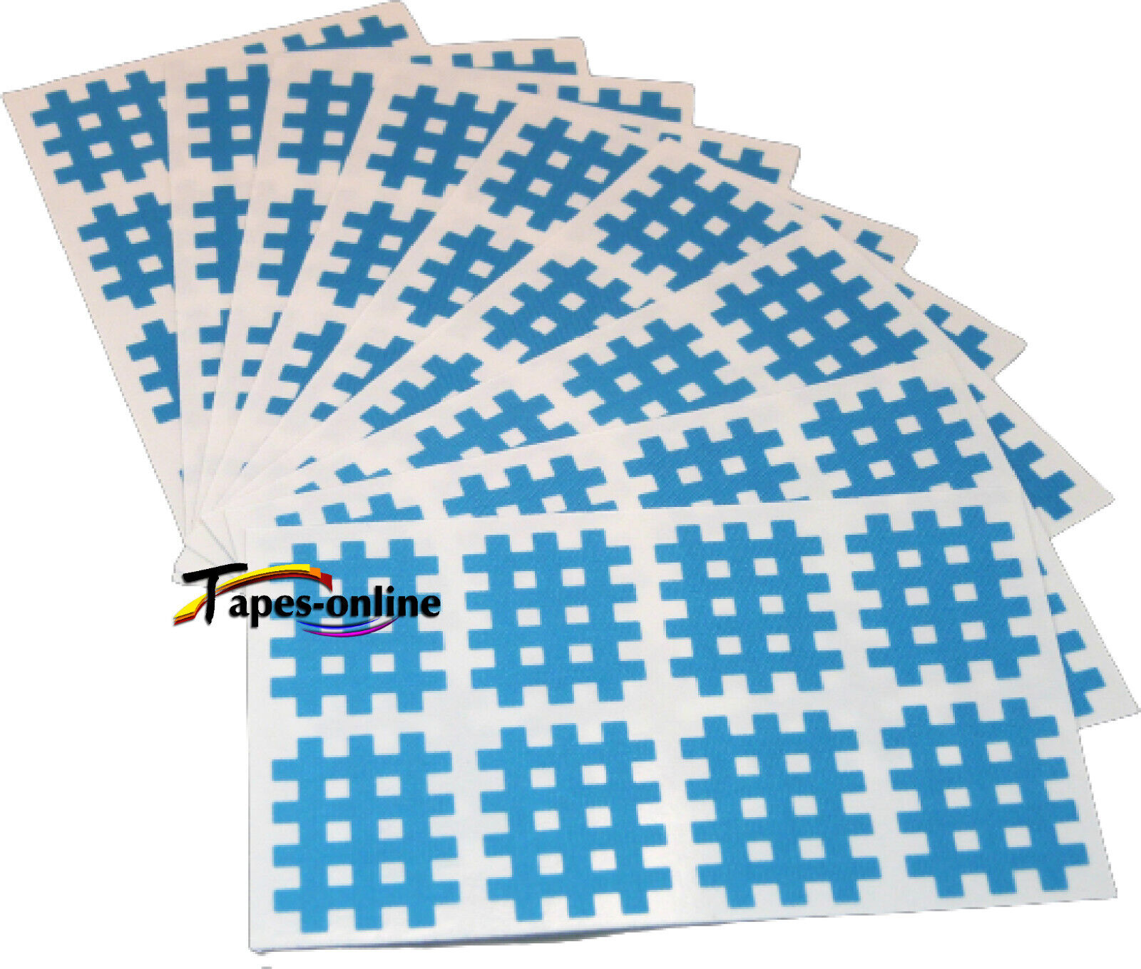 120 Kinesiologie Cross Tape Gitterpflaster Akupunktur Gittertape 20Blatt Trigger