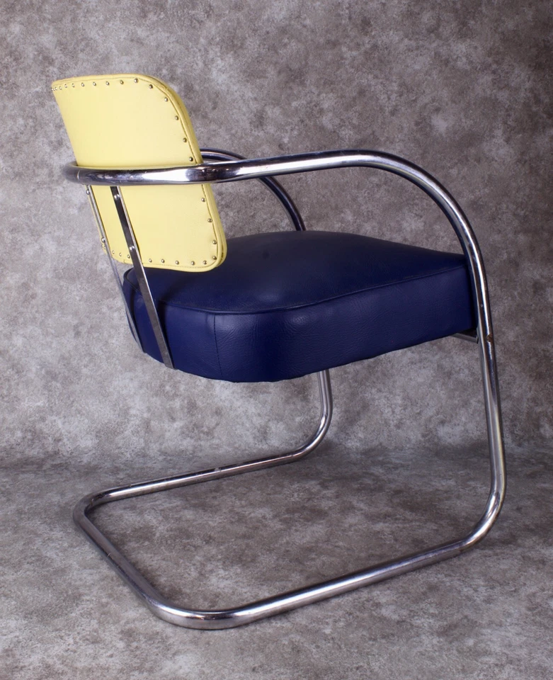 Art Deco Streamline现代悬臂椅 — 第 3/4 张图片