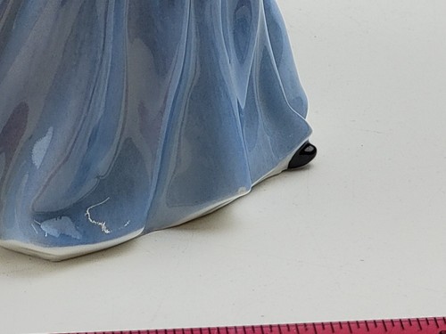 Vintage 1963 Royal Doulton #2304 "Adrienne" 8-inch Tall Bone China Lady Figurine - Picture 5 of 9