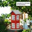 Outdoor-Wild-Bird-Feeder-Weatherproof-House-Design-Garden-Yard-Decoration-Red thumbnail 5