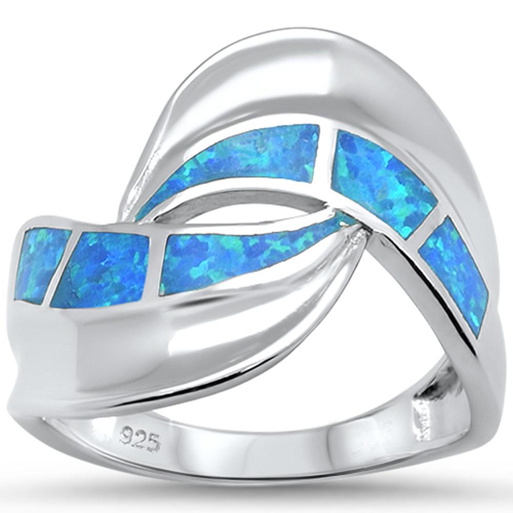 Blue Opal Fashion .925 Sterling Silver Ring | eBay