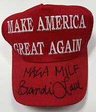 Brandi Love Signed MAGA MILF Red Trump Hat Beckett Witness COA Autograph Brandi Love Signed MAGA MILF Red Trump Hat Beckett Witness COA Autograph