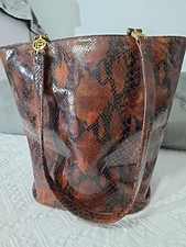 RARA borsa a secchiello vintage SNAKESKIN LOOK di Laura Biagiotti made in Italy