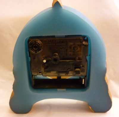 Réveil Quartz Artisanal Style Memphis – Bleu Et Or, Analogique, Neuf