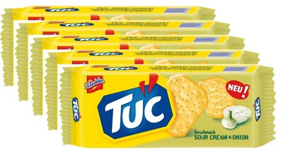 Tuc De Beukelaer Cracker Sour Cream & Onion - Gesalzen - 5 Packungen je 100g