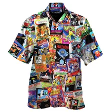 8 Bit Armageddon Retro Video Game Hawaiian Shirt