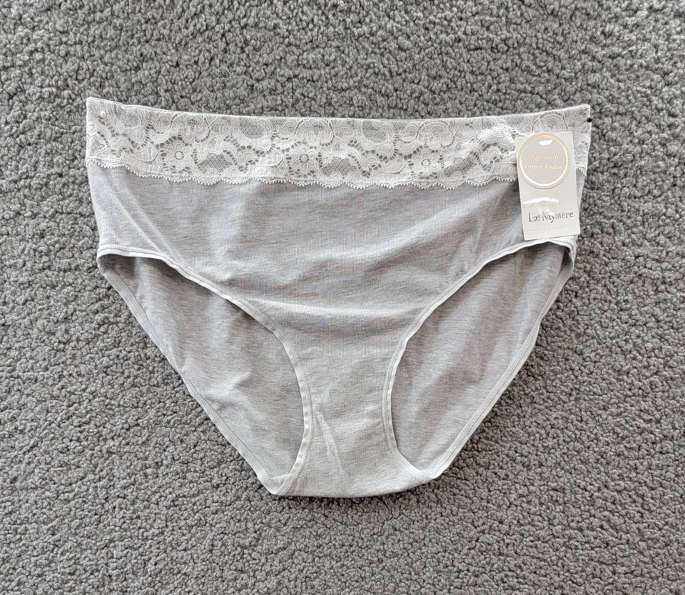 Braguita Le Mystere Touch para mujer L gris jaspeado cintura elástica tirar Foto 2 de 4