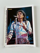 Michael Jackson Karta z autografem BRAVO Naklejka Arkusz 1988