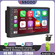 7" Apple Carplay 6G+128G Car Stereo Radio 2DIN Bluetooth 4G Touch Screen GPS+AHD
