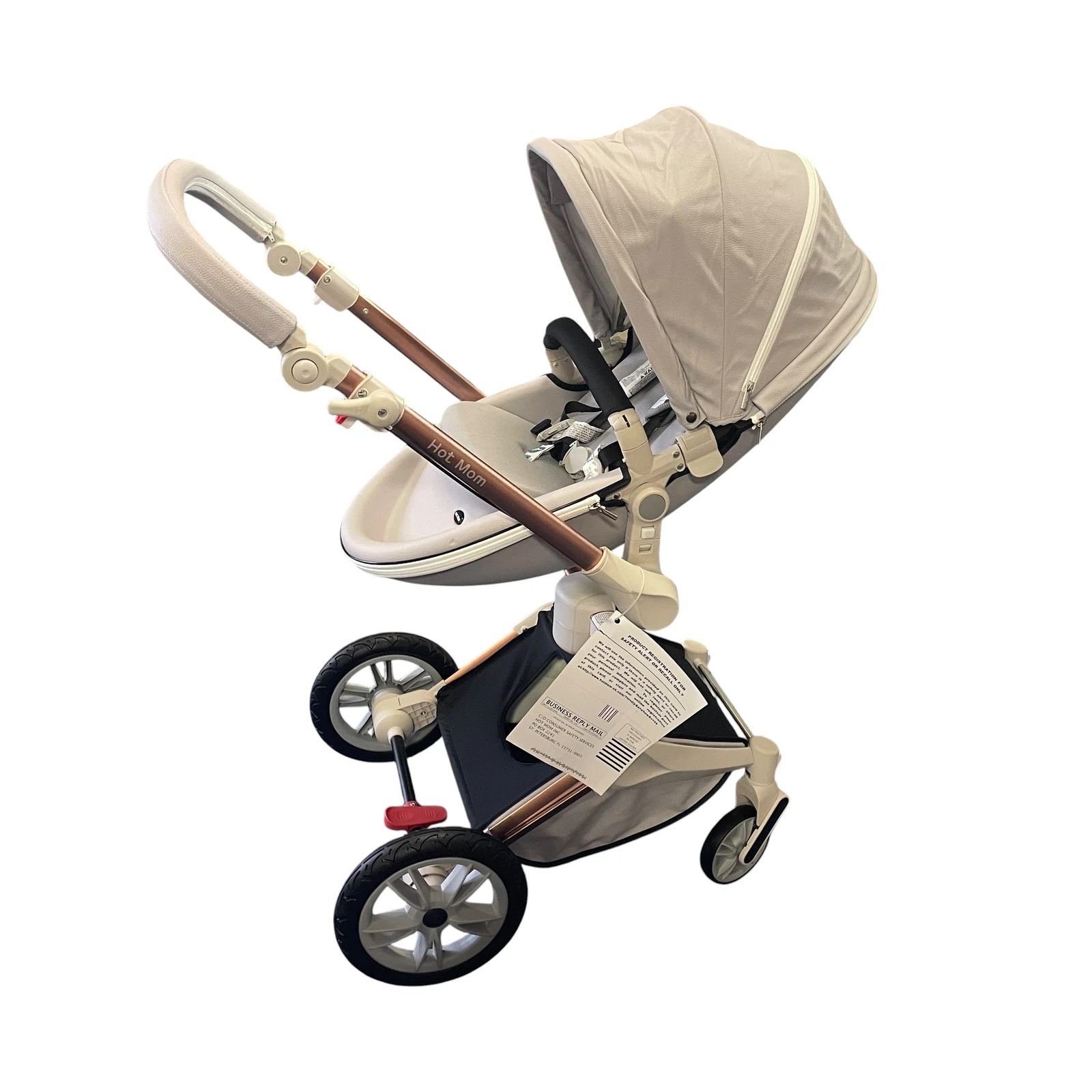 Hot Mom Stroller 360 Degree Rotation Baby Stroller PU Leather F023 Light Grey
Opens in a new window