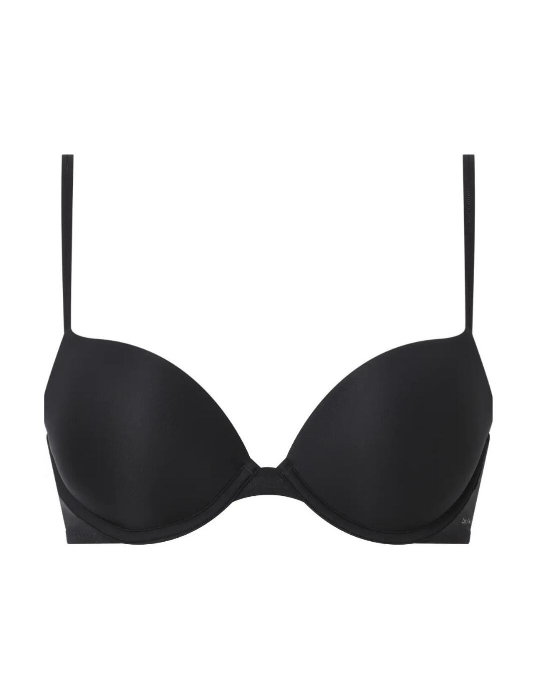 32D Calvin Klein Sheer Marquisette Plunge Bra 000QF6345E Underwired Push-Up Bras