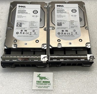 Two Seagate Dell W347K 600GB ST3600057SS SAS Enterprise 3.5'' Hard Disk Drive Tra
