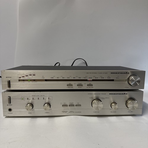 Marantz Amplificatore Stereo Vintage PM225 + SINTONIZZATORE Stereo AM/FM ST325 Argento Testato - Foto 2 di 16