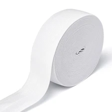 Elastic Band for Sewing, 1.5 Inch x 12 Yard High * 12 Yard, White 