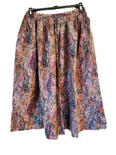 Vtg 70  s Liz Claiborne 100 Wool Pleated Midi Skirt Size 10 Hong Kong Teacher