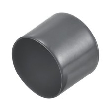 4pcs Rubber End Caps 48mm ID Vinyl Round Tube Bolt Cap Cover Dark Gray