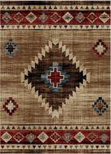 8x10 Southwestern Rustic Lodge Cabin Tribal Area Rug