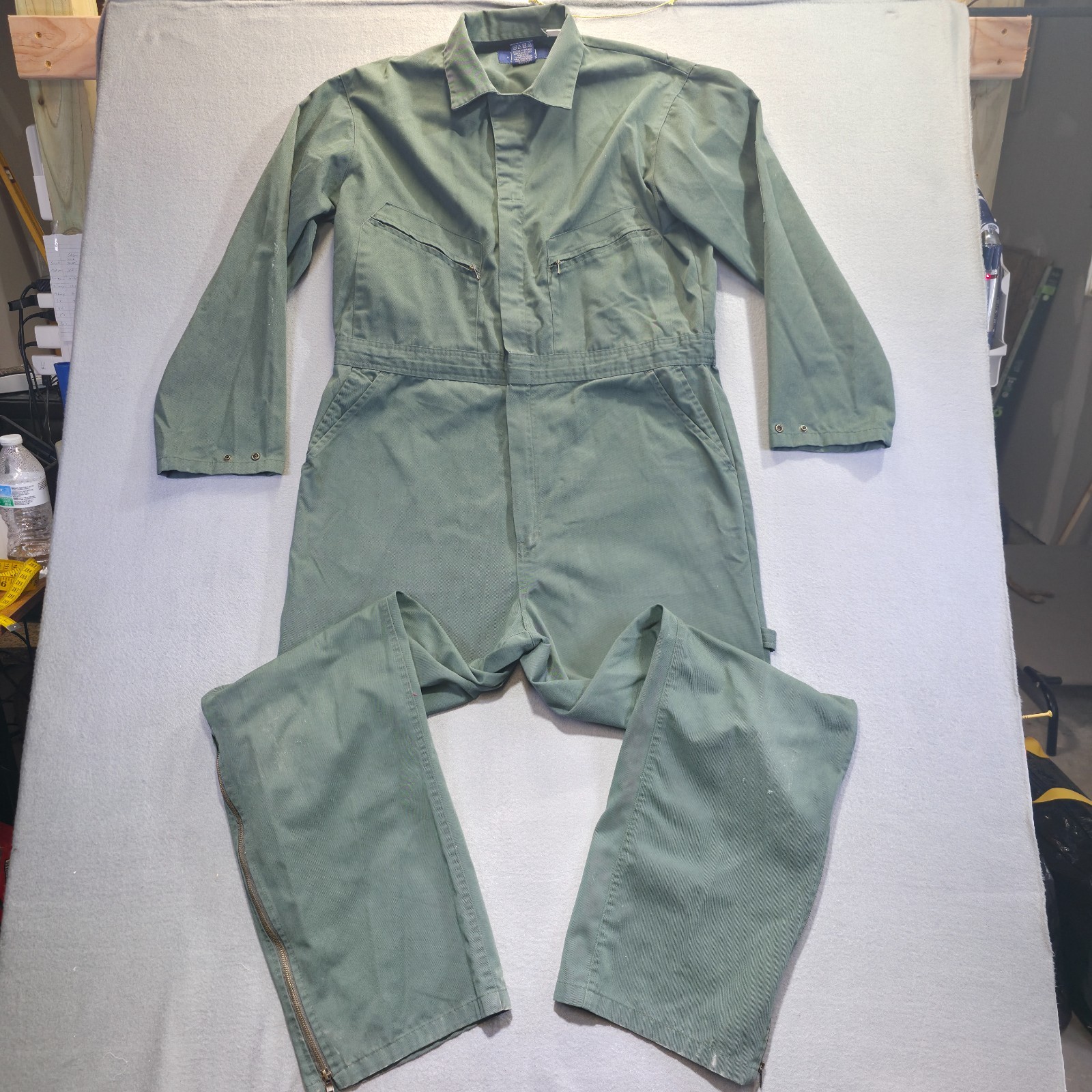 Vintage USA Works by Sapko Men's Green Coveralls Size 42 Tall
