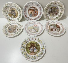 7 Royal Doulton Bone China Brambly Hedge Plates  8” / 20.5cm - Jill Barklem