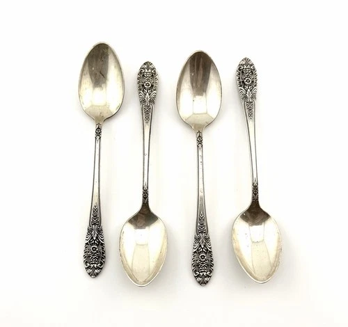 Crown Princess by Fine Arts Sterling Silver Infant Spoon Set - 4.25" - Set of 4