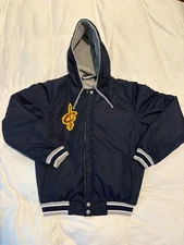 NBA Cleveland Cavaliers JH Design Blue/Gray Reversible Jacket Men’s Size Small