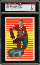 1963-64 PARKHURST NHL HOCKEY #89 Jean Beliveau HOF KSA 7 NM Montreal Canadiens