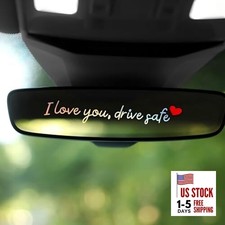 3X I Love You Drive Safe Mirror Sticker - Cute Car Stickers for Women,
