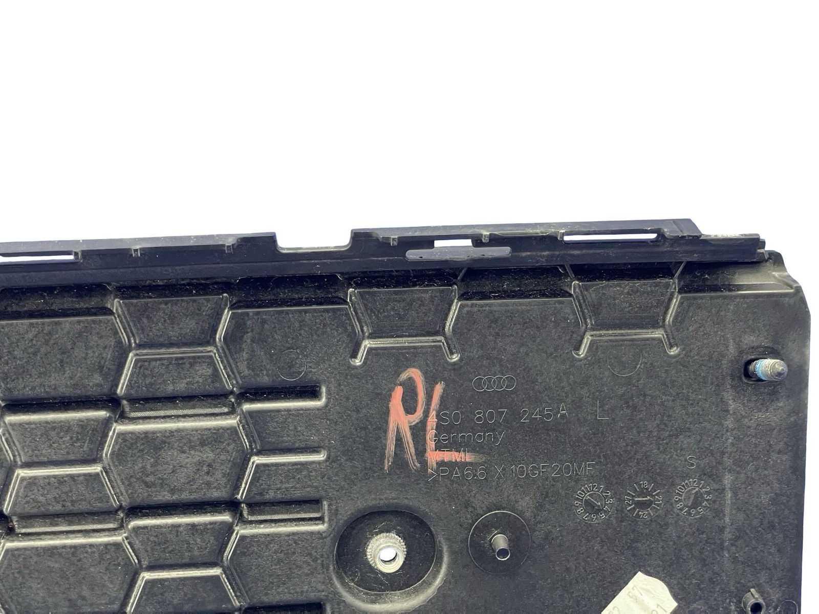 2017-2023 AUDI R8 V10 4S REAR LEFT UPPER BUMPER GRILLE TRIM COVER PANEL BLACK