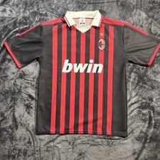 Vintage AC Milan Pato #7 Soccer Jersey Retro Fan Replica Shirt XL Black Red 