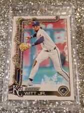 Bobby Witt Jr. SSP Back variation 2025 Topps ⚾️ Holiday #H100 (Candy Cane strip)