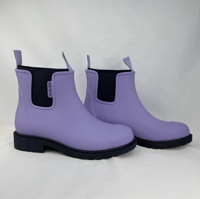ラベンダー Merry People Bobbi Ankle Unisex Rain Boots Lavender Purple Chelsea