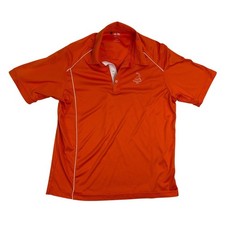 Adidas ClimaCool Pinehurst 1895 Putter Boy Golf Polo Shirt Mens Large Orange