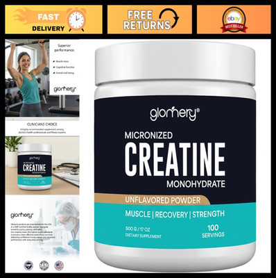 Micronized Creatine Monohydrate Powder, 100 Servings, Pure Muscle Strength & Per
