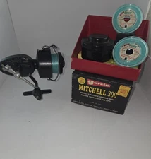 Garcia Mitchell 300C Vintage Spinning Fishing Reel Made in France