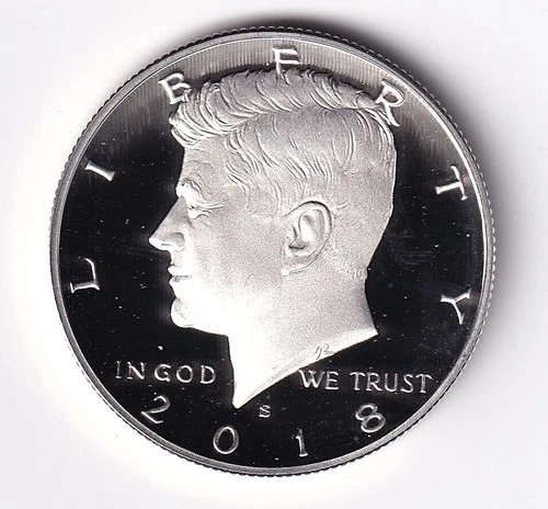 2018 S SILVER PROOF KENNEDY HALF DOLLAR  FROM SILVER PROOF SET #255