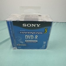 5 Pack - Sony Handycam DVD-R 30min 1.4 GB Single Sided - DMR30L1 - NEW  SEALED