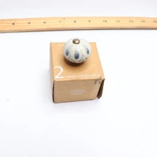 (2-Pk) Zara Home Flower Door Knob Ceramic 
