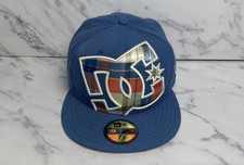 DC Shoes X New Era Fitted Blue Hat 59Fifty RARE Older Style Skate skateboard