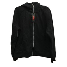 NEW The Gym People Zip Up Fleece Hoodie Workout Jacket Thumb Hole Womens Size L