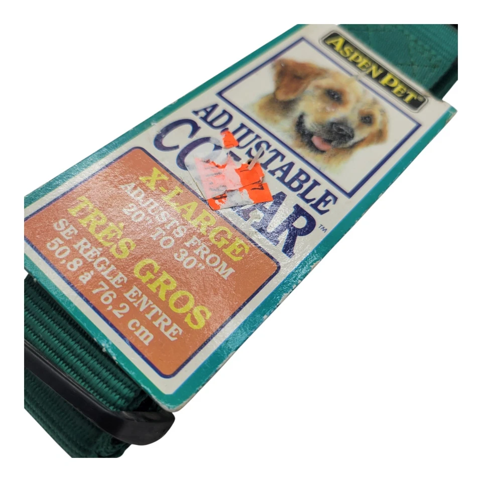 Aspen Pet Collar Ajustable 20-30" 1 1/2" Verde Oscuro 05173 508-762mmX38mm Foto 3 de 4