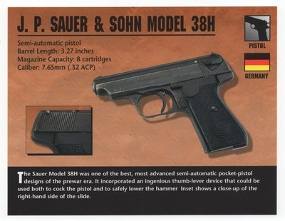 J.P. Sauer & Sohn Model 38H Pistol Atlas Classic Firearms Card