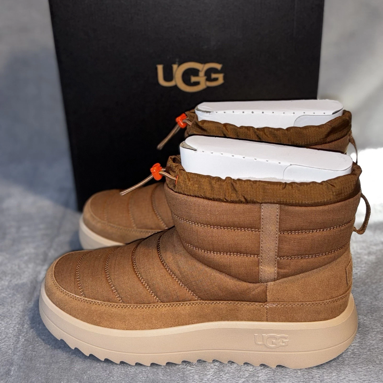 New Men’s UGG Maxxer Mini Leather Boot - Brown - US Size 12