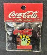 Vintage 1997 Coca Cola New York Liberty Bottle Enamel Pin NOTE