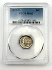 1929-D Mercury Dime 10C PCGS MS63 Silver US Coin Winged Liberty Rainbow Toning