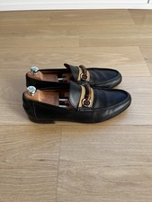 Gucci 232439 Bamboo HorsebitBlack Loafers - Calfskin Leather - Size US 10.5 - D