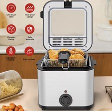 2.5L Electric Deep Fryer With Basket & Viewing Window Home Chips Chicken
