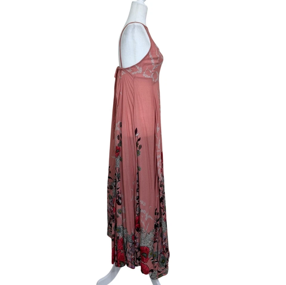 Intimately Free People Embrace It Maxi Dress Rose Floral Halter Womens Size S - Image 3 of 4