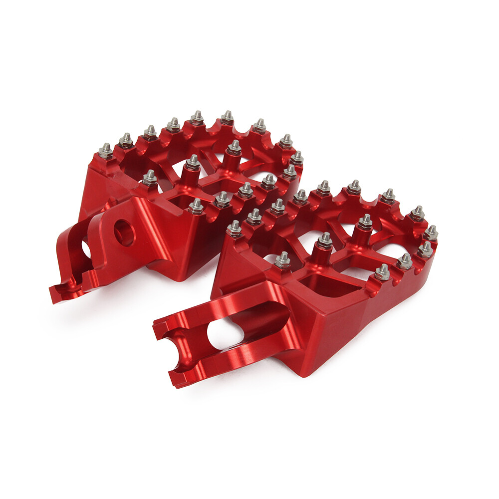 Ebike Pegs Red Dirt Bike CNC Foot Pegs For CRF125 CRF250 CRF450