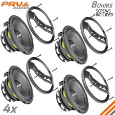 4x Prv Audio 6mr500-ndy Midrange Neodymium 6.5" Speakers 8ohm 2000w 6grill-poly