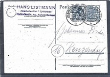 Germany 1948 12pf + 12pf stamp Letter Card from Alsfeld RARE!!!!